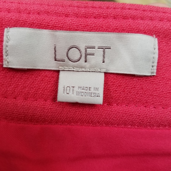 *LOFT Faux Wrap Coral Skirt Size 10T [Tall] - Picture 5 of 8